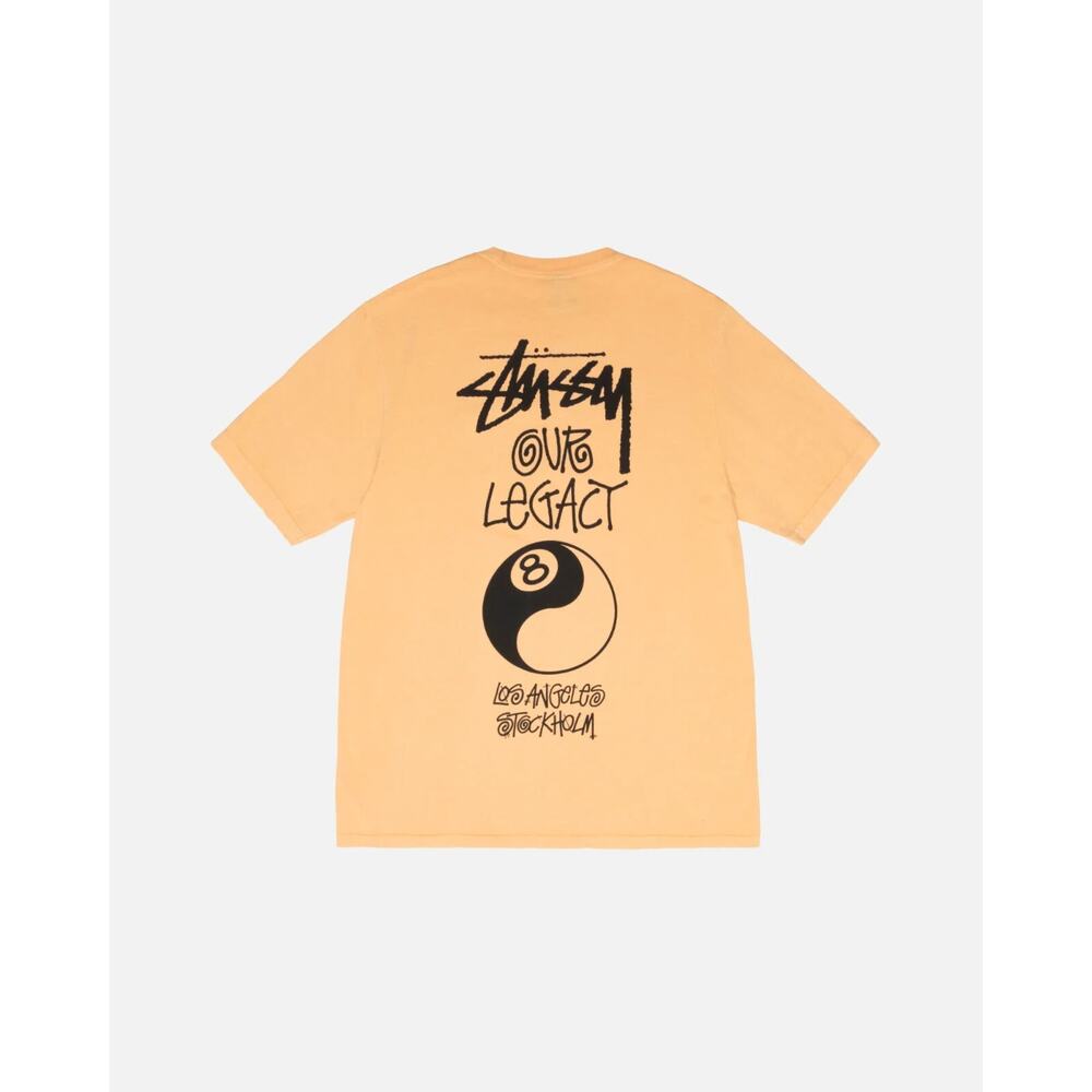 OUR LEGACY x STUSSY WORK SHOP 8 BALL YIN YANG TEE PIGMENT DYED
